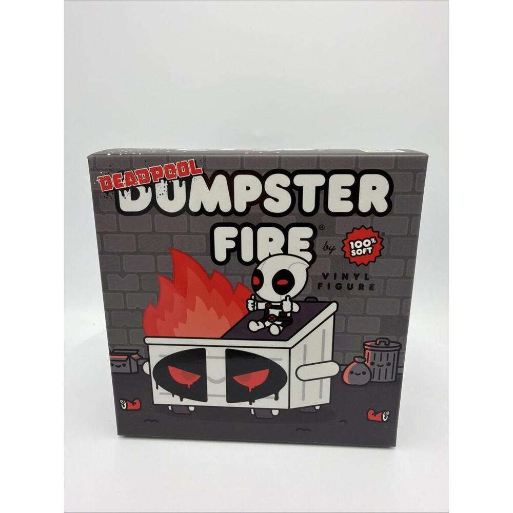 100% Soft Deadpool Dumpster Fire Vinyl Figure SDCC 2024 X-Force Edition NEW